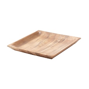 ถาดไม้สีเข้ม MDF หรูหราใหม่พร้อมสาขาโลหะเงินที่ให้บริการสำหรับเค้กและลูกอม - Product Image 5