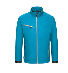 Vestes Softshell pour hommes de haute qualité personnalisées en bleu marine Fabriquées au Pakistan Usine de vêtements directe Logo brodé imprimé - Product Image 1