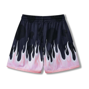 กางเกงกีฬาขาสั้นผู้ชายคุณภาพสูง ออกแบบโลโก้ได้ตามต้องการ ผลิตจากโพลีเอสเตอร์ 100% แห้งเร็ว ระบายอากาศได้ดี มีตาข่าย ยืดหยุ่น พร้อมเชือกผูกและกระเป๋า - Product Image 2