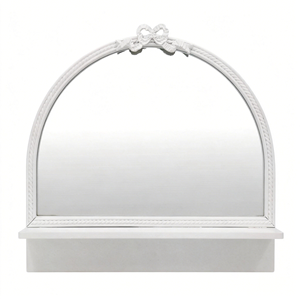 Handmade Triangle <strong>Wood</strong> Wall Mounted Art Deco Bow <strong>Mirror</strong> New Design Living Room Decorative Item Wholesale Home Decor <strong>Mirror</strong> <strong>Shelf</strong> - Product Image 1