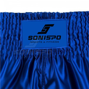 Pantalones Cortos de Boxeo Azules para Hombre SONISPO, Corte Regular, Transpirables, de Poliéster, para Artes Marciales, Deportivos para Adultos - Product Image 3
