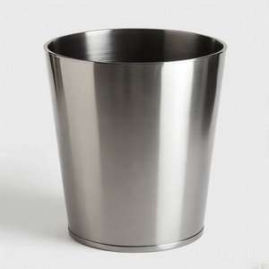 GrandMetallic Poubelle en métal avec finition de style industriel ou salle de bain de restaurant-pour la gestion des déchets de papier - Product Image 6