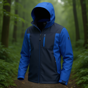 JANNIK Royal/Black Softshell Jacket Size L <b>Raincoat</b> - Product Image 3