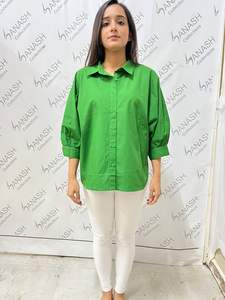 Última Colección de Ropa para Mujer, Camisa de Manga Larga de Color Sólido 100% Algodón de Alta Calidad, Disponible a Precio de Mayoreo - Product Image 3