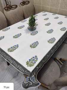 Elegante mantel de algodón 100% con estampado Floral hecho a mano diseño artesanal tradicional bloque de mano impreso cubierta de mesa rectangular - Product Image 4