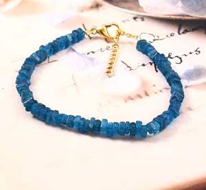 Hecho a mano Gemston Trendy Blue Apatite Bracelet Womene Jewelry Venta al por mayor Supply Export para el mejor precio - Product Image 1