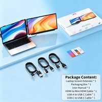 Extensor de Pantalla para Portátil de 15.6'' FHD 1080P IPS, Monitores Portátiles para Juegos, Pantalla Doble Desmontable para PC, Mac