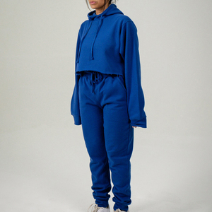 Conjunto Deportivo de 2 Piezas para Mujer, Algodón Suave de Primera Calidad, Mangas Largas, Diseño Recortado, Lavado, Impermeable, Secado Rápido, Estilo Hip Hop - Product Image 6