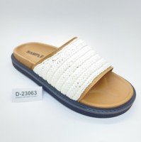 Sandales d'extérieur pour femmes, tendance mode, super confortables, légères, antidérapantes, design ethnique, plateforme en cuir et raphia