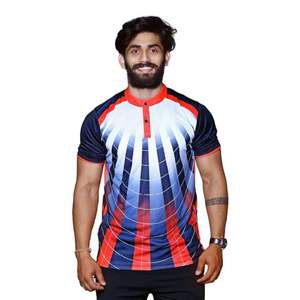 Camiseta de alta calidad para hombre 'Retratos de autenticidad' Estampado de sublimación multicolor en tela de poliéster de punto Patrón sólido - Product Image 1