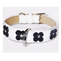 Collier de chien en cuir véritable fait à la main colliers de formation pour animaux de compagnie durables réglables pour chiens de taille moyenne Pitbull Labrador