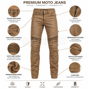 Último Diseño, Nueva Llegada, Jeans de Motocicleta Talla Grande, Ropa de Carreras, Jeans Resistentes a la Abrasión para Motocicleta - Product Image 4