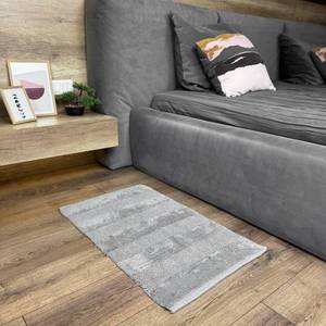 พรมห้องน้ำทอมือสีเทาอุ่น ผ้าฝ้ายทอธรรมชาติ ขนาด 50x80 ซม. - Product Image 4