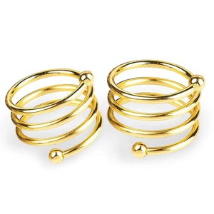 Golden Napkin Rings Metal Wire <b>Nest</b> Elegant Napkin Holder for Home And Weddings Dining <b>Table</b> Decor Accessories - Product Image 2