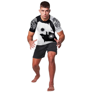 Wholesale Custom <b>Print</b> Breathable Polyester/Nylon Unisex Adult Jiu Jitsu MMA BJJ Rash Guard Unisex Rash Guard breathable Jiu Jit - Product Image 6