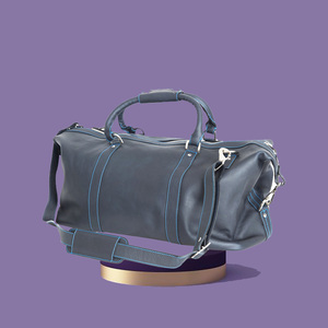 กระเป๋าทรงดัฟเฟิลหนังแท้กันน้ำสำหรับผู้หญิงกระเป๋าเดินทางสไตล์สปอร์ตทำจาก PU และโพลีเอสเตอร์มีฝาปิดซิป - Product Image 6