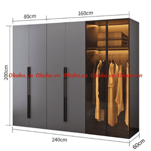 Armoire à portes vitrées Ohaha avec éclairage LED intégré - TCK006 - Product Image 3