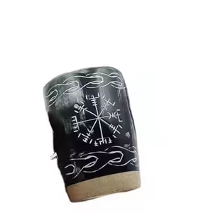 Taza de cuerno auténtica, jarra vikinga hecha a mano para cerveza, cerveza e hidromiel por Crescent Crafts - Product Image 1