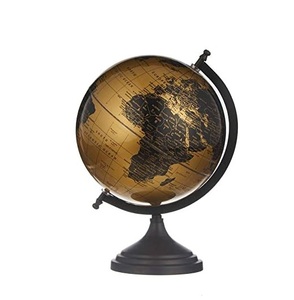 Globe terrestre rotatif avec support métallique noir et doré pour l'enseignement de la géographie, l'affichage, la maison, l'école et le bureau - Product Image 3