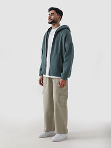 เสื้อฮู้ดผู้ชายโอเวอร์ไซส์แบบหรูหราออกแบบได้ตามต้องการมีซิปใช้งานได้ดี - Product Image 6