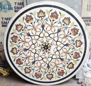 Escritorio moderno de metal, lujoso toque artístico, para el hogar incrustaciones de piedra semipreciosa, oficina, sala de estar, dormitorio, muebles ecológicos - Product Image 3