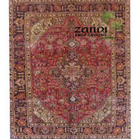 Tabriz Handmade Wool Cotton Rug with Classic Design Hand Knotted for Home Office Floor Decor