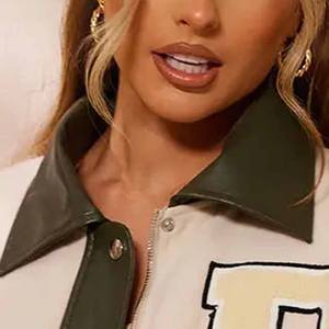 Veste de baseball universitaire personnalisée pour femmes veste coupe-vent Lettermen fendue fabrication veste universitaire de haute qualité avec logo - Product Image 5