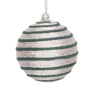 Ornement de Noël suspendu en jute de forme personnalisée pour l'extérieur et l'intérieur, style rustique de ferme, artisanat, 8x8cm, COLLECTIONS AB, usine - Product Image 2