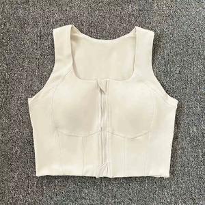 Sujetador Deportivo Sin Costuras para Mujer Talla Grande con Cierre Frontal, Resistente a Impactos, Alta Elasticidad, 100% Poliéster, para Yoga y Fitness - Product Image 3