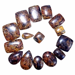 Piedra preciosa natural, cabujón de pietersita dorada, cabujón de piedras preciosas sueltas, piedras semipreciosas para la fabricación de joyas - Product Image 6