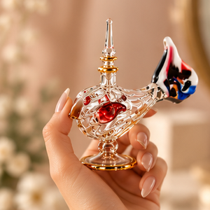 Bouteilles de parfum en verre égyptien faites à la main, peintes à la main, décoratives, objets de collection, contenants de parfum - Product Image 2