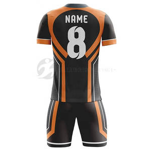 Conjunto de Entrenamiento de Fútbol para Adultos, Embalaje Personalizado, Camisetas con Estampado por Transferencia de Calor, Secado Rápido, 100% Poliéster, Nombre del Equipo Personalizado, Cuello en V - Product Image 3