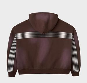 Sweat à capuche unisexe personnalisé en molleton 100 % coton 350 g/m² épais, délavé au soleil et à l'acide, avec fermeture éclair, service OEM - Product Image 2