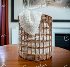 Stylish <b>Wicker</b> Rattan Storage <b>Basket</b> Large Bathroom Dirty Clothes <b>Basket</b> Clothing Storage Handheld Miscellaneous Storage <b>Basket</b> - Product Image 6