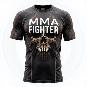 Protège-éruptions cutanées sublimés MMA personnalisés équipement d'entraînement respirant pour les sports de combat, l'entraînement en salle de sport et les vêtements de performance athlétique - Product Image 2