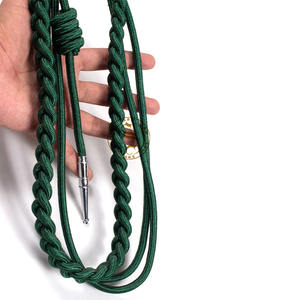 Cordon de robe Aiguillette épaule vert Kelly de haute qualité | Aiguillette en gros pour uniformes et robes nautiques - Product Image 4