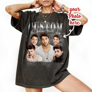 Camiseta de Algodón Grueso de Gran Tamaño para Hombre, Estilo Moderno, con Logotipo Personalizado Serigrafiado, Estilo Vintage Lavado Ácido - Product Image 4