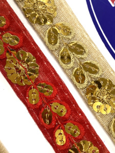 Encaje bordado de lentejuelas para ropa de mujer, bolsos de mano, zapatos y vestidos de Iglesia Católica, ribete ecológico - Product Image 3