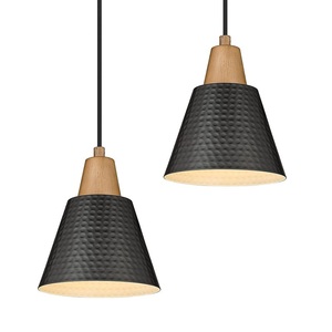 Lampe suspendue en métal et en bois de qualité supérieure Design de luxe Lampe suspendue décorative couleur or élégante à vendre - Product Image 2