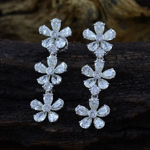Boucles d'oreilles en or massif 18 carats les plus vendues Boucles d'oreilles rondes en forme de poire Bijoux faits à la main de l'Inde Productible en 10K/14K - Product Image 2