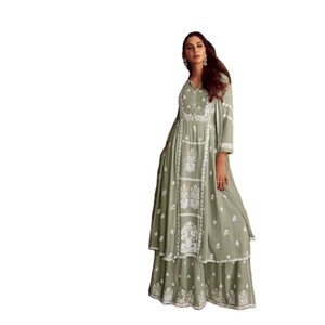 Derniers kurtis en rayonne lourde avec dupatta quatre côtés en moins pour femme - Product Image 2