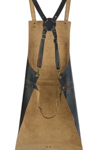 Dark Brown Full Grain Leather <b>Apron</b> Butcher <b>Apron</b> - Product Image 2