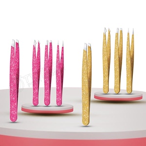 Pince à épiler légère, antidérapante, à prise facile et lisse, faite à la main, pour l'épilation des sourcils, du menton et des poils du visage, en acier inoxydable avec logo - Product Image 5