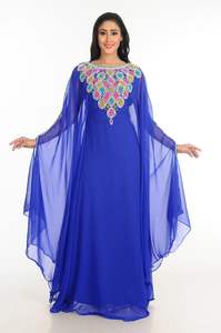 Robe Kaftan Abaya longue pour femmes grande taille Awaais House, ornée de perles à la main, pour les prières de l'Aïd, le Ramadan, les mariages, les soirées - Product Image 2