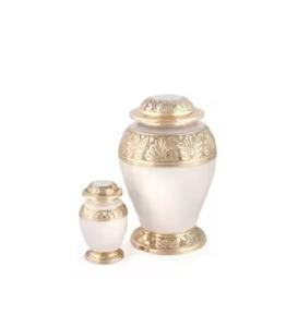 Cremation <b>urns</b> strong metal, silver finished and designer, long-lasting quality ashes holding <b>jars</b> in customized sizes - Product Image 2