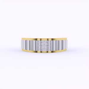 Noble Apex Luxury Style Lab Grown Diamond Ring Dual-Tone para él Uso diario - Product Image 3