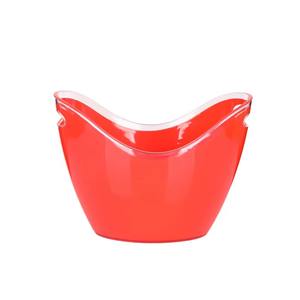Modern Wave-Rim Boat Shape Acrylic <b>Ice</b> <b>Bucket</b> 5L Ergonomic Design Red Wine Chiller Easy-Grip Handles Crystal Clear for Tub 2026 - Product Image 1