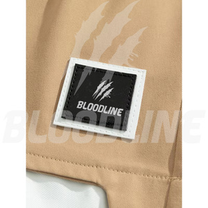 กางเกงขาสั้นเบอร์มิวดาผู้ชาย BLOODLINE เอวกลาง ยางยืด วัสดุ PU ลายพราง มีกระเป๋า แห้งเร็ว สไตล์ลำลอง สีแทน - Product Image 6