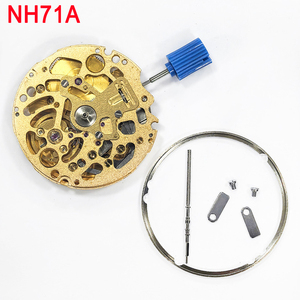 Mouvement automatique squelette complet NH71A d'origine japonaise, 24 rubis, plaqué or, pièces de montre mécanique NH71 pour marques OEM personnalisées - Product Image 1