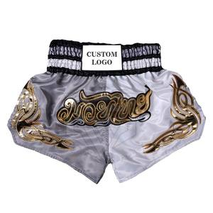 Vêtements de sport légers personnalisés pour MMA Muay Thai Kickboxing et boxe-Short uni à séchage rapide avec broderie du logo DTF-Vente en gros - Product Image 1